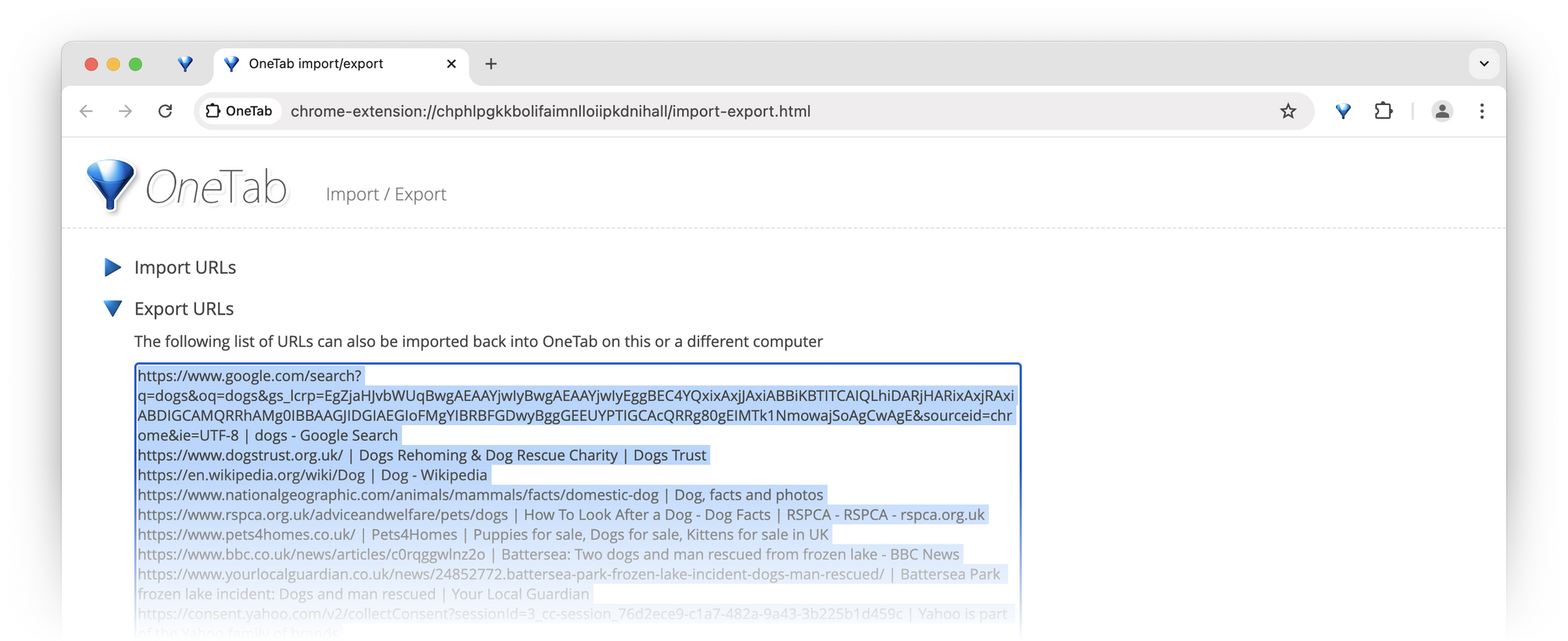 Import, Export, and Backup Data