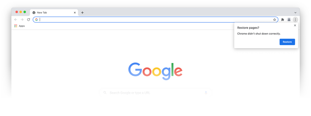 How to restore google chrome tabs
